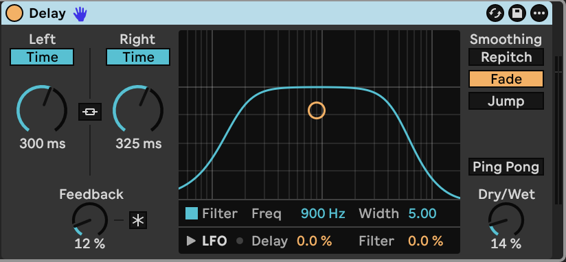 Delay settings